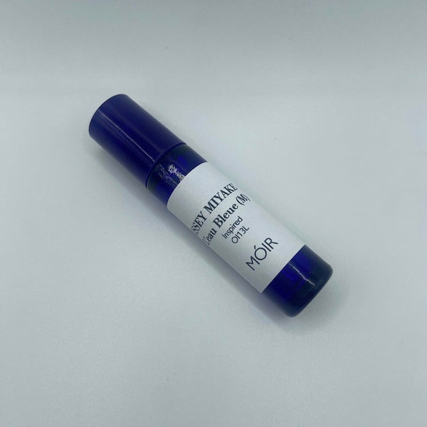 Long Lasting IsseMiyaki Bleue Compare aroma to Issey Miyake men type 1/3oz roll-on bottle cologne fragrance body oil. Alcohol-Free