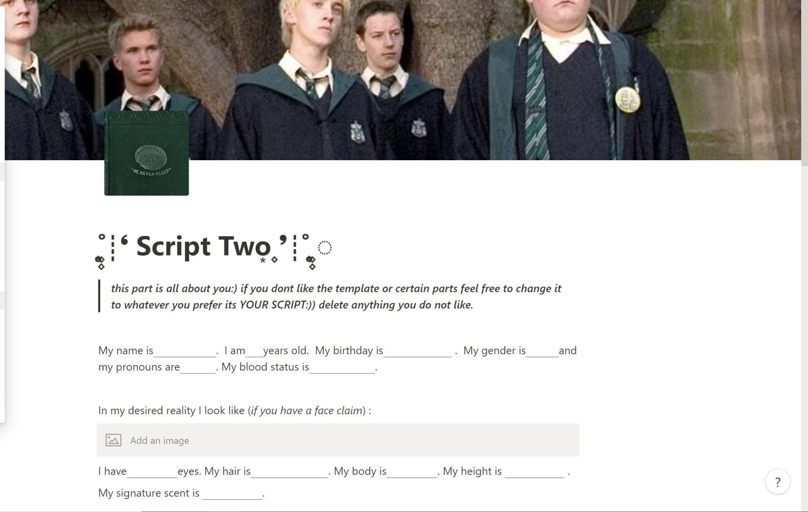Slytherin Inspired Notion Shifting Template Etsy