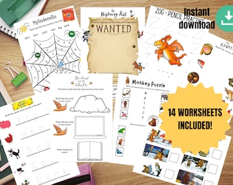 Paquete de hoja de trabajo de actividades de Julia Donaldson