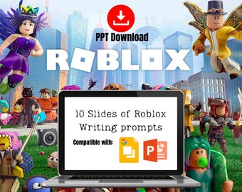 Roblox Escritura en inglés PPT / Plantilla de PowerPoint / Google Slides / Lección PPT