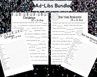 Paquete de hojas de trabajo de invierno de Mad-libs