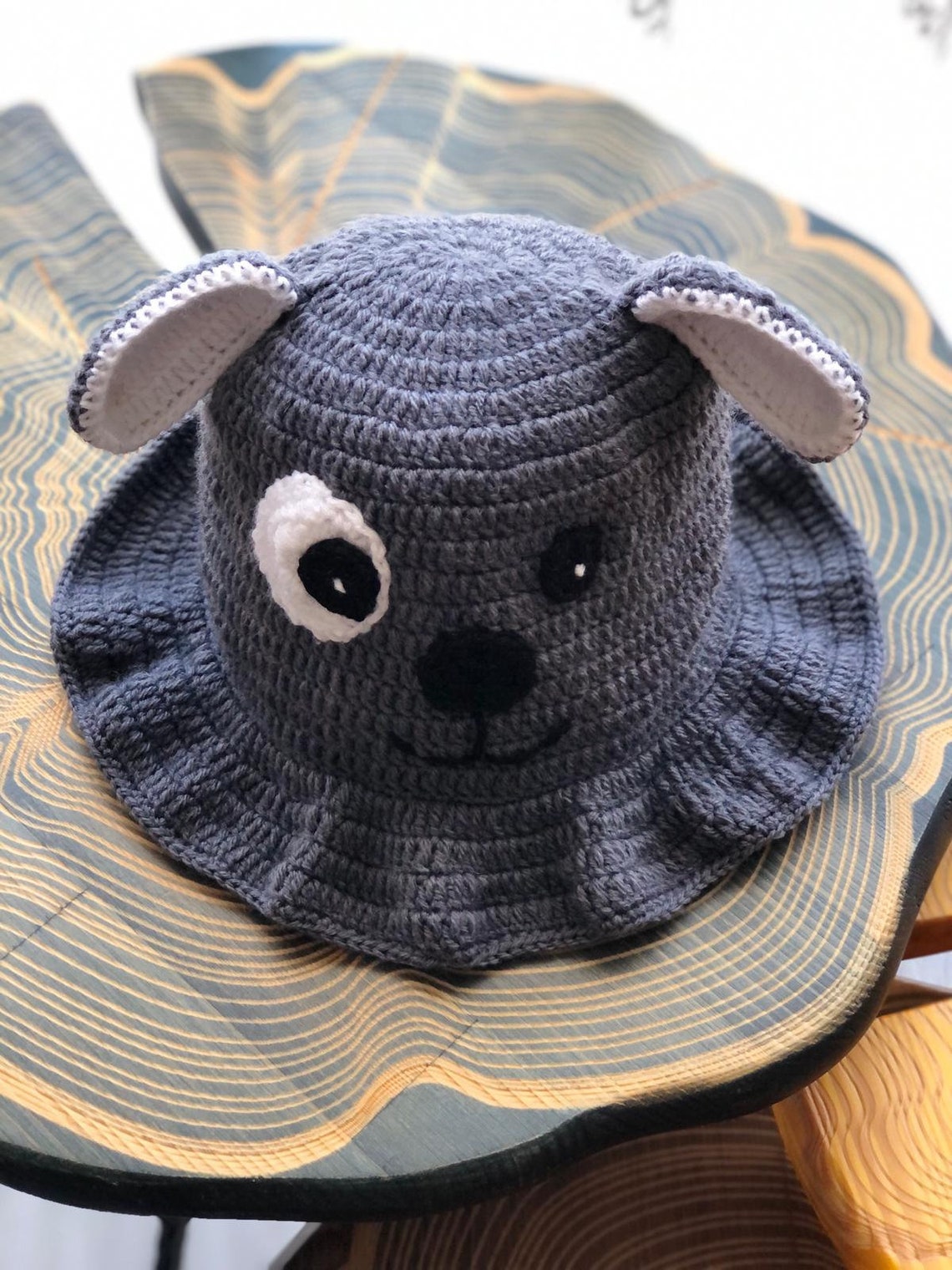 Dog Bucket Hat Knit Hat Women Hat Kids Baby Knitted Hat Model Etsy