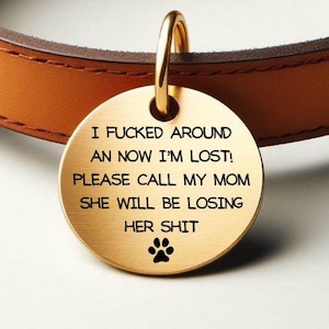 Custom Stainless steel Gold Silver metal dog cat kitten puppy pet tag ID identity lost microchipped small medium large collar lead licence