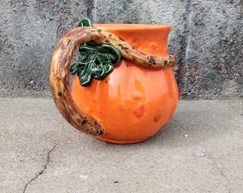 Pumpkin Mug Handcrafted Ceramic Mug Fall Halloween