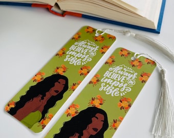 Bookmark for Black women, Melanin page divider, Black girl bookmark, Bookish gifts, Gift for her, Booklover, Tassel, Motivational