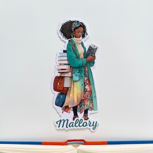 Bookmark for Black women, Custom name page divider, Black girl bookmark, Bookish gifts, Gift for her, Booklover, Inspirational