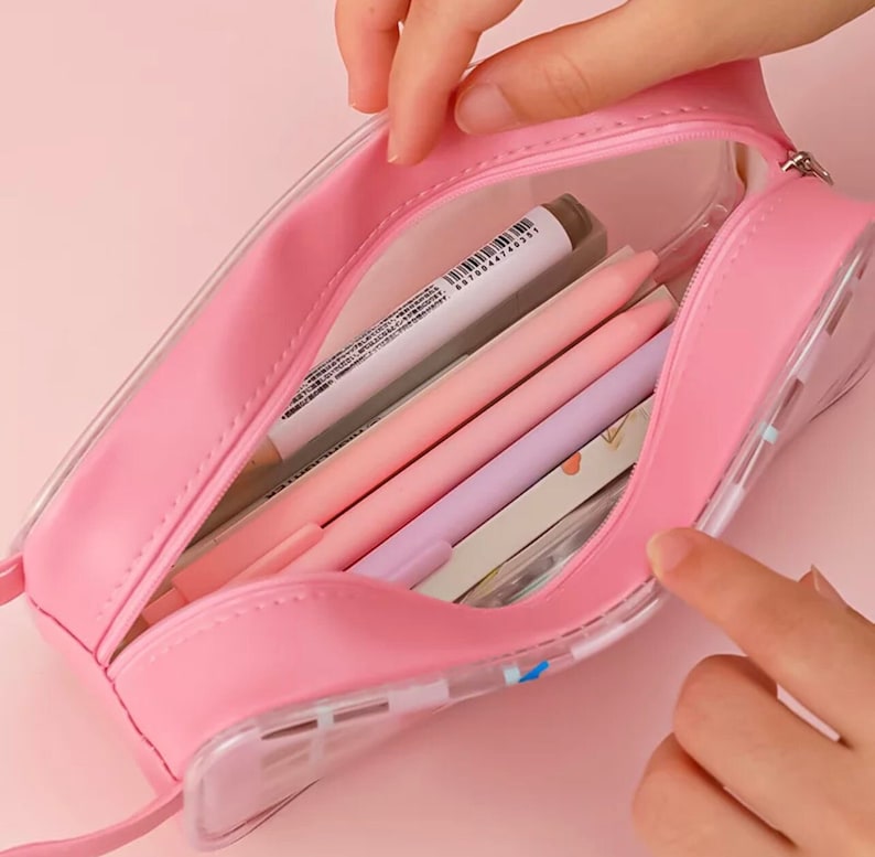 Cute Kawaii Girl Pencil Case Cartoon Girl Pencil Pouch Clear - Etsy