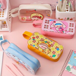 Cute Kawaii Girl Pencil Case Cartoon Girl Pencil Pouch Clear - Etsy