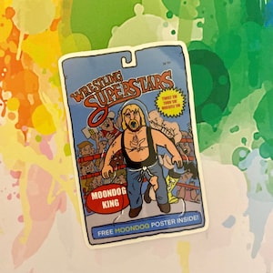 Moondog King Superstars of Wrestling - LJN Action Figure Parody Sticker