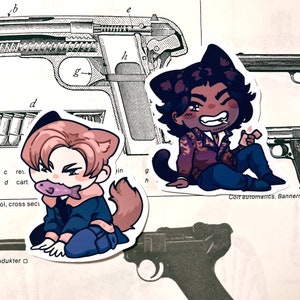 Catboy Leon and Luis Stickers | Glossy Vinyl | Great for Pet Lovers!