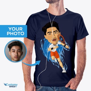 Chemise de tennis personnalisée, cadeaux de joueur de tennis, cadeaux de gymnastique personnalisés pour hommes, lui, petit ami, père, frères, fils, anniversaire, anniversaire