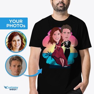 Camiseta personalizada para casal, presente personalizado para o Dia dos Namorados