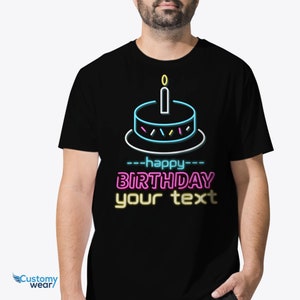 Custom neon sign shirt, Neon led sign style text t-shirt, Neon sign custom name shirt