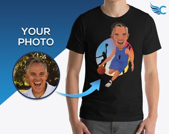Camiseta personalizada con foto de baloncesto / Camiseta con retrato personalizado