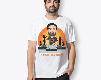 Camiseta personalizada para DJ – Ropa musical personalizada, camiseta de manga larga de algodón