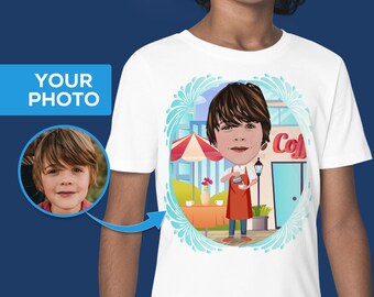 Camiseta personalizada de barista con foto, camiseta de algodón personalizada