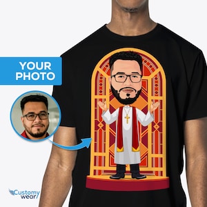 Custom Priest shirt, Officiant gift, Priest gifts, Christian tee, Catholic t-shirt for men, Church father tshirt