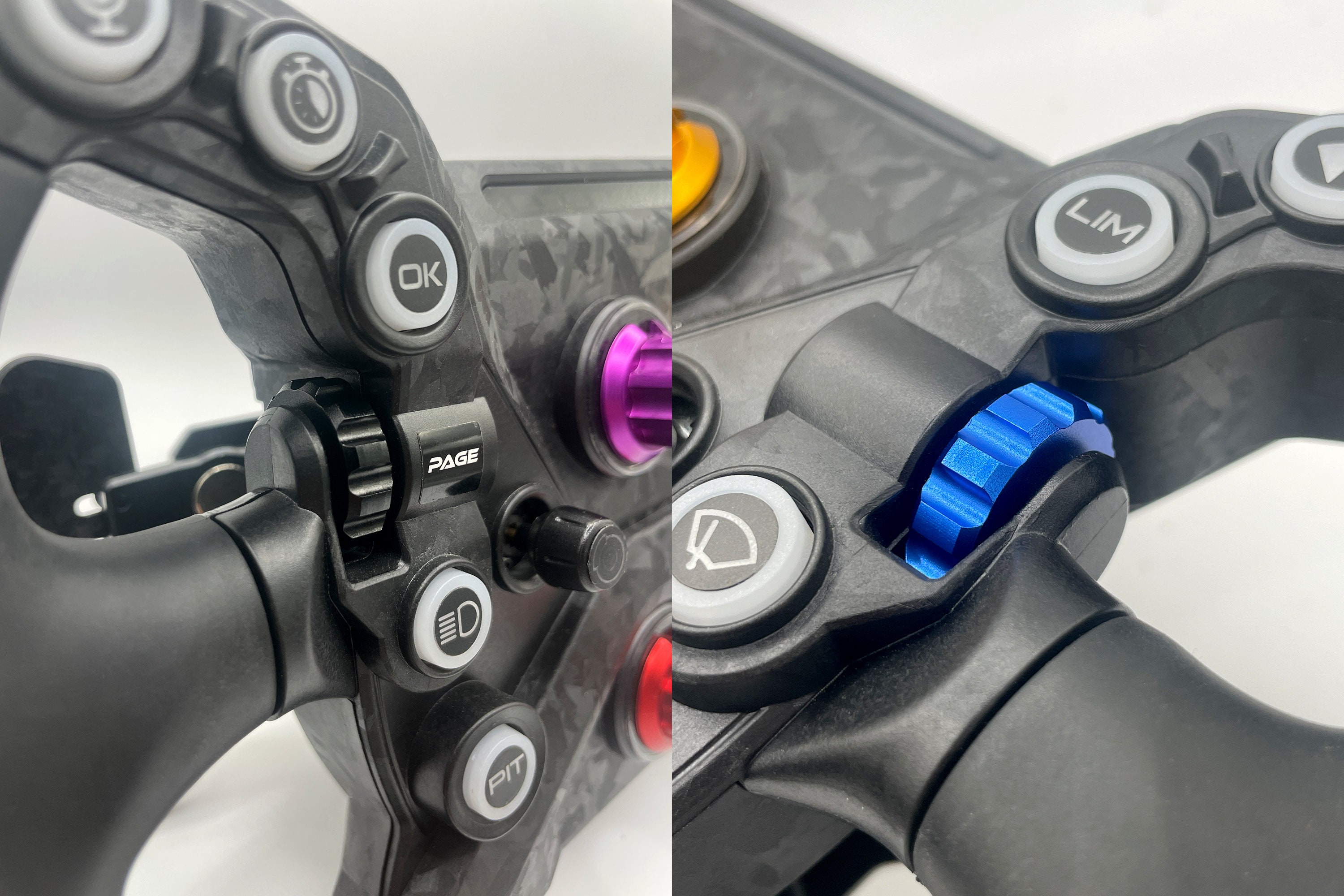 Simagic GT Neo Aluminium Thumb Encoder Knobs CNC Machined Anodised