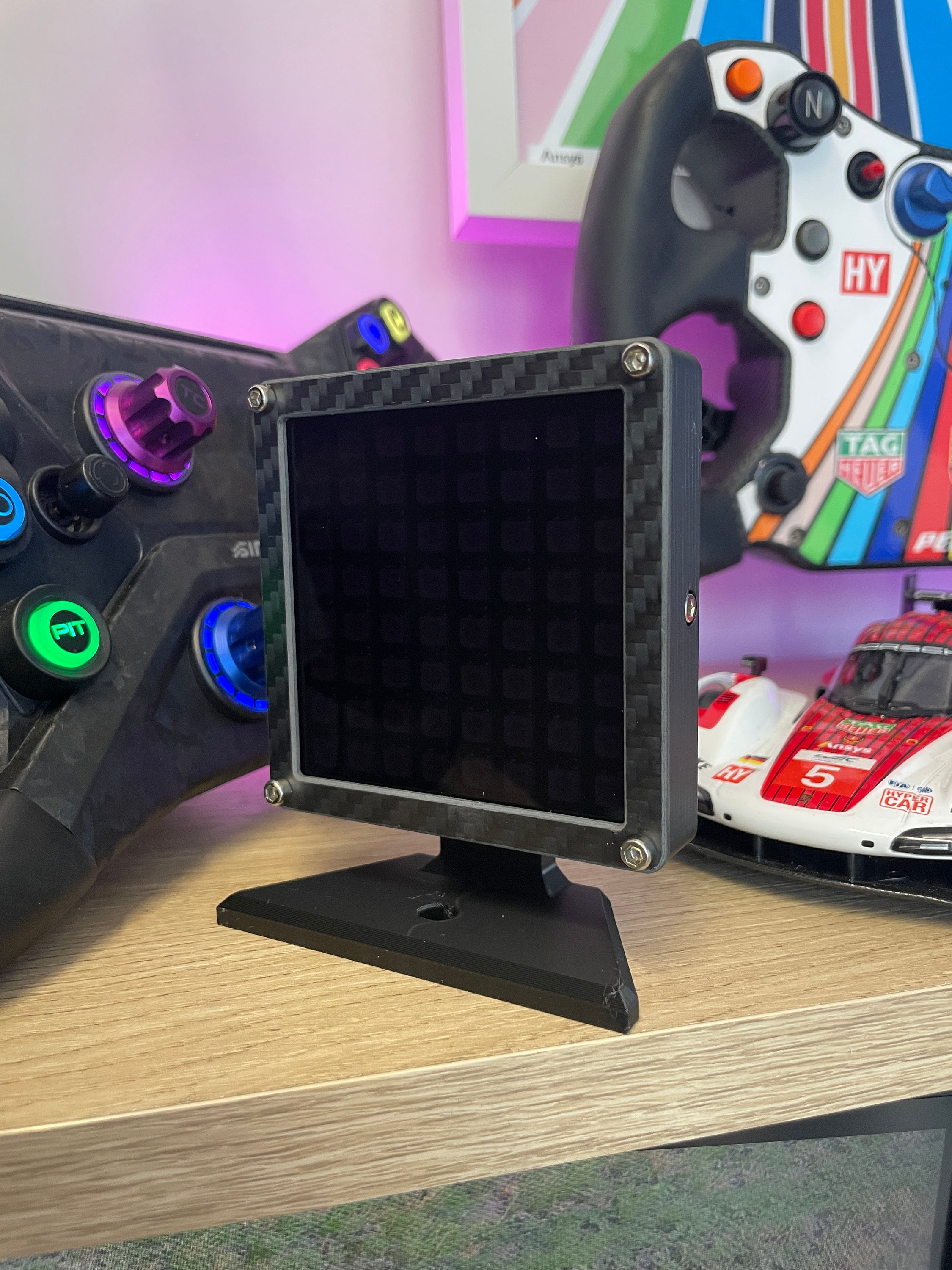 64 LED RGB Matrix for Sim Racing Flags and Gear Indicator