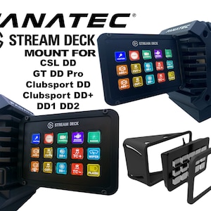 Stream Deck Mount for Fanatec Direct Drive Bases Clubsport, Clubsport+, DD1, DD2, CSL DD & Gran Turismo DD Pro Wheelbase