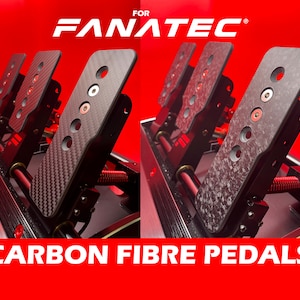 Real Carbon Fibre Pedal Plates for Fanatec Clubsport V3 Pedals