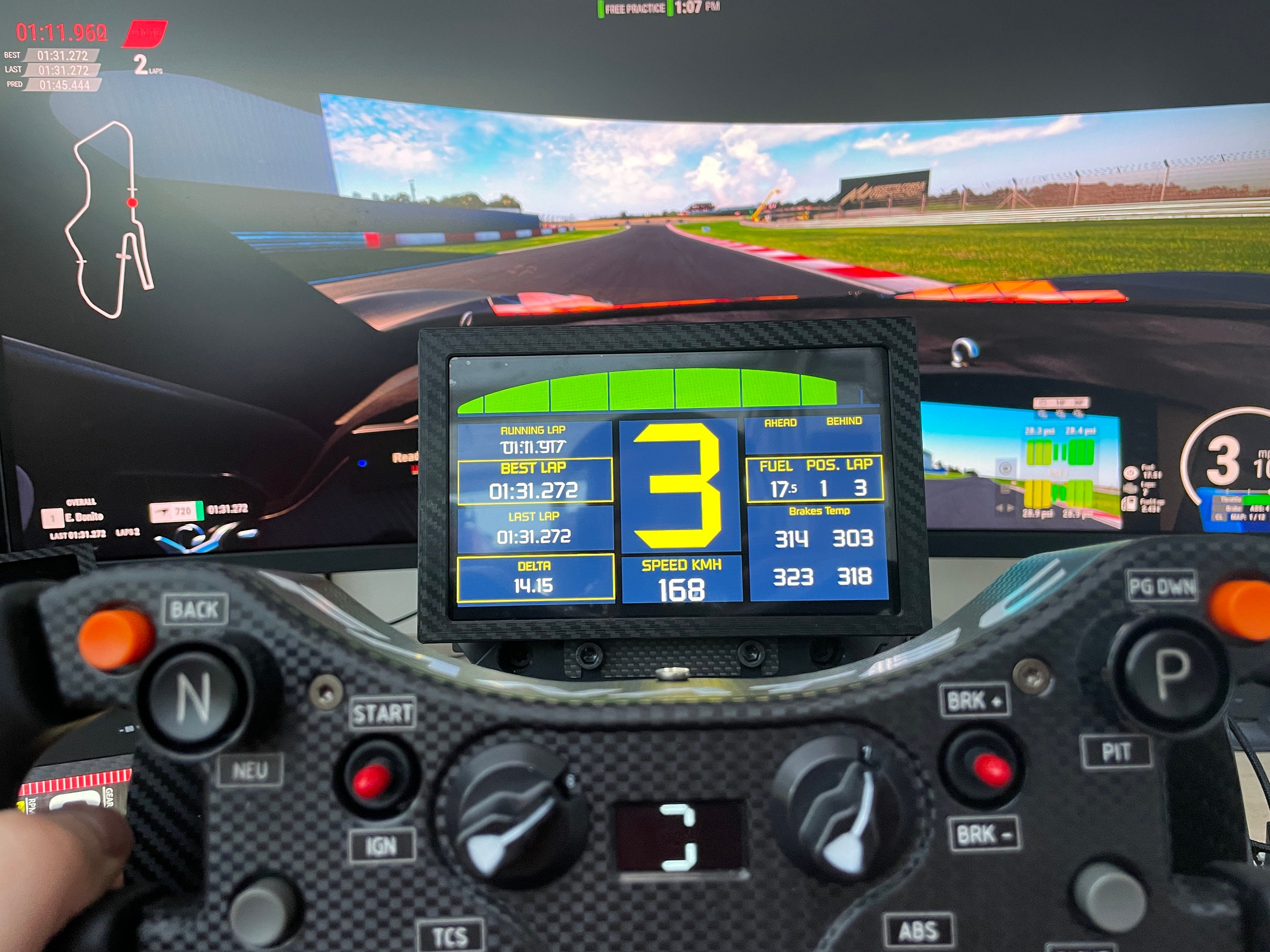 Sim Racing Dashboard Screen Cases Various Mount Options Vocore 5