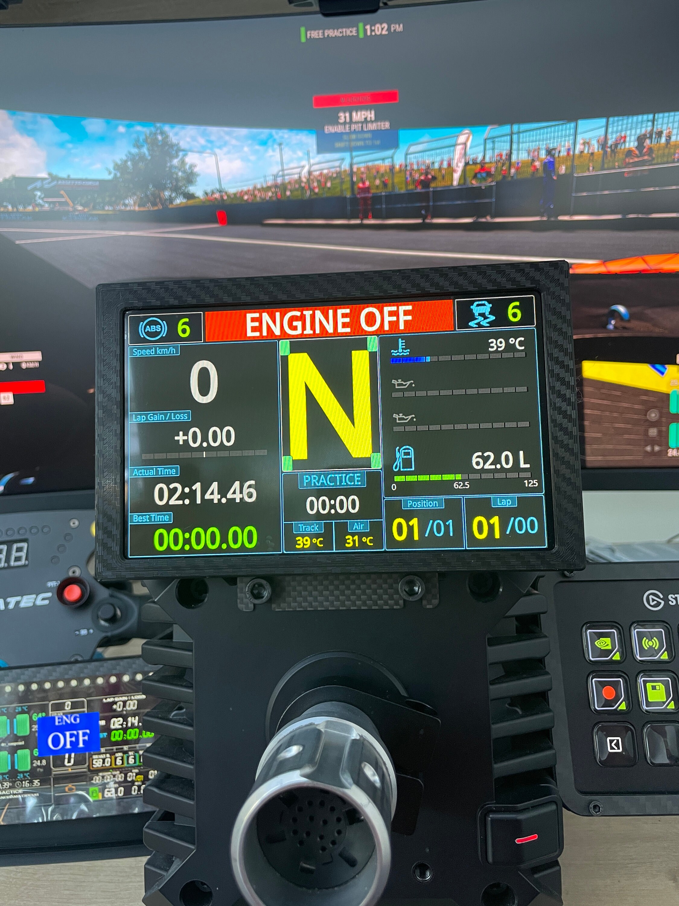 Sim Racing Dashboard Screen Cases Various Mount Options Vocore 5