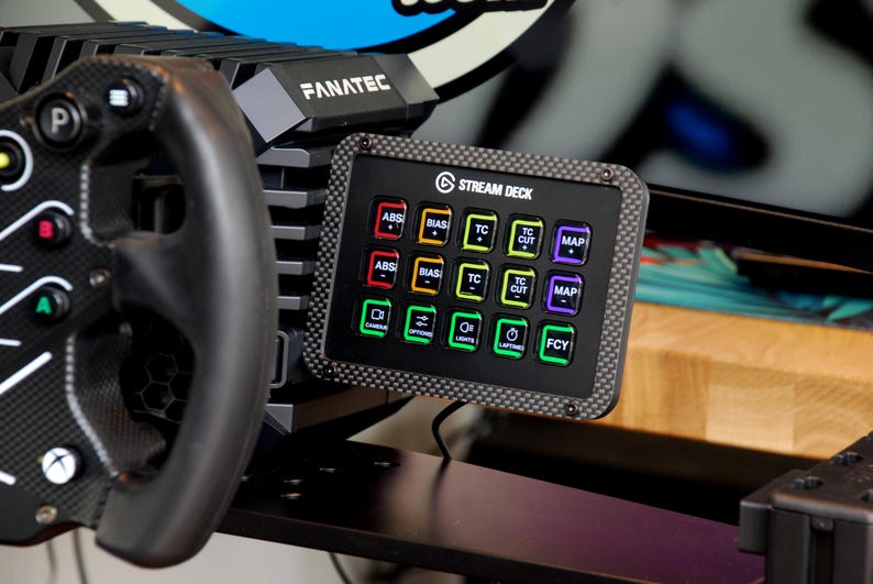 Stream Deck Mount for Fanatec Direct Drive Bases Clubsport, Clubsport+, DD1, DD2, CSL DD & Gran Turismo DD Pro Wheelbase image 1