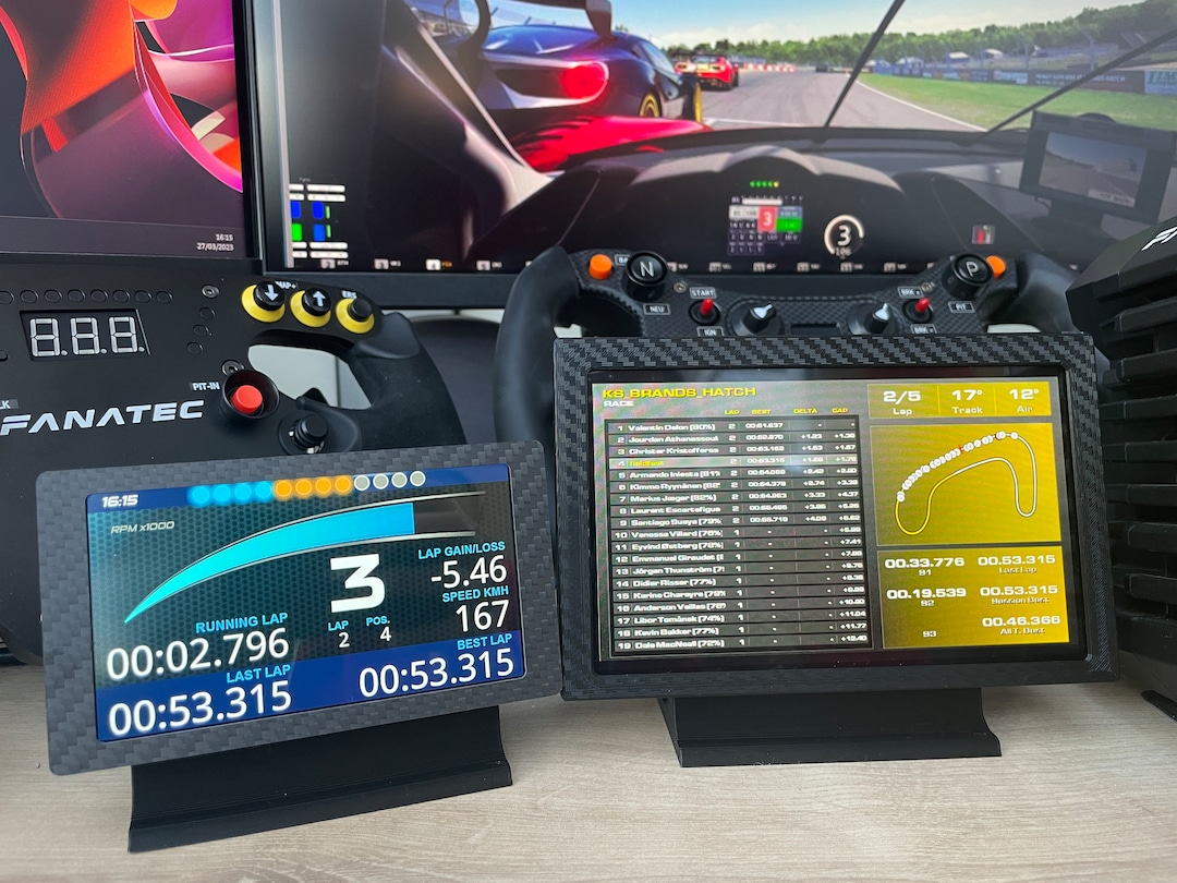 Sim Racing Dashboard Screen Cases Various Mount Options