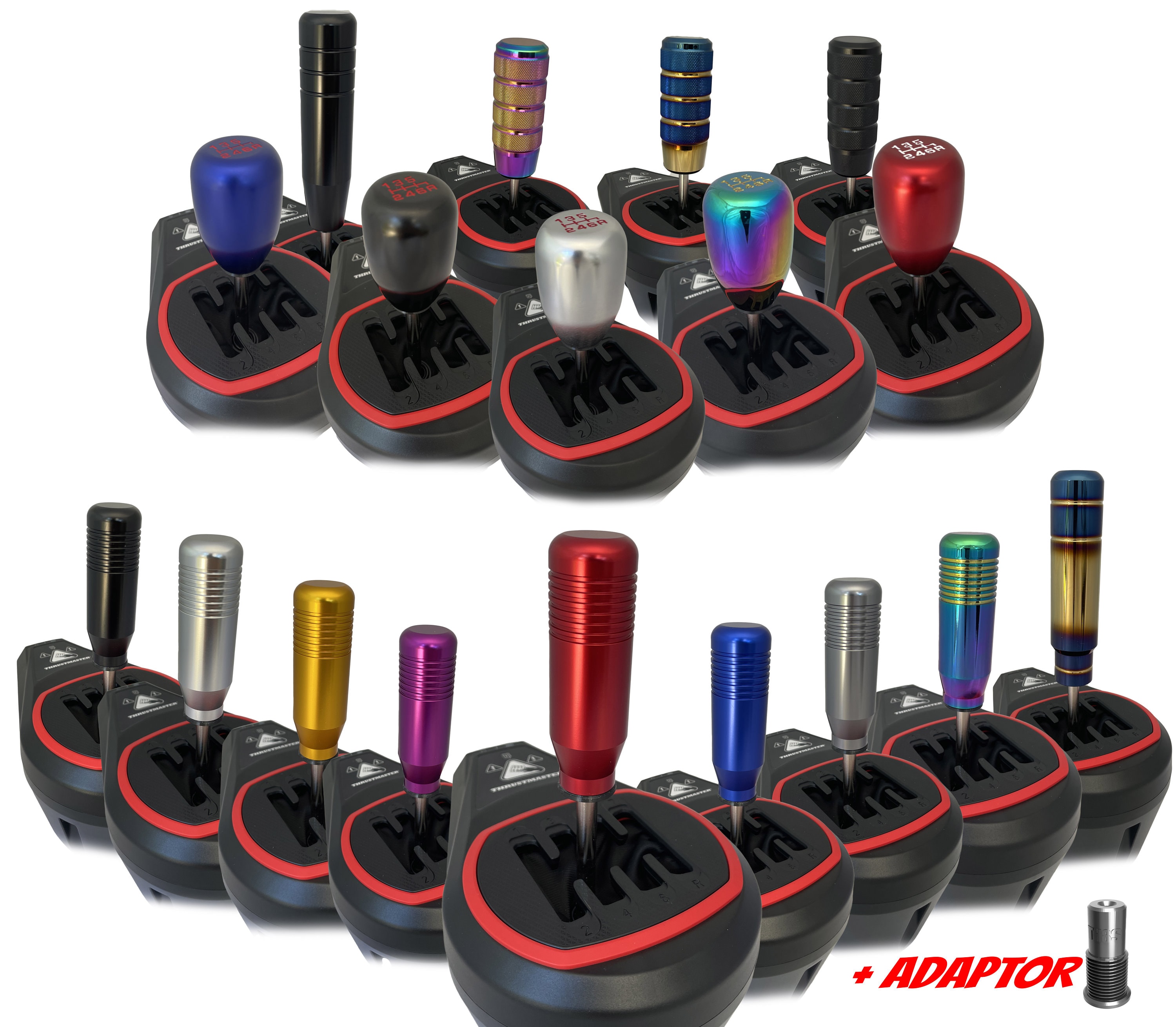 GEAR SHIFT KNOB ADAPTERS [THRUSTMASTER TH8A / RS] (PC, PS3, PS4