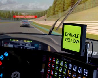 Vocore 4" fyrkantig displayfodral - Sim Racing flaggdisplay