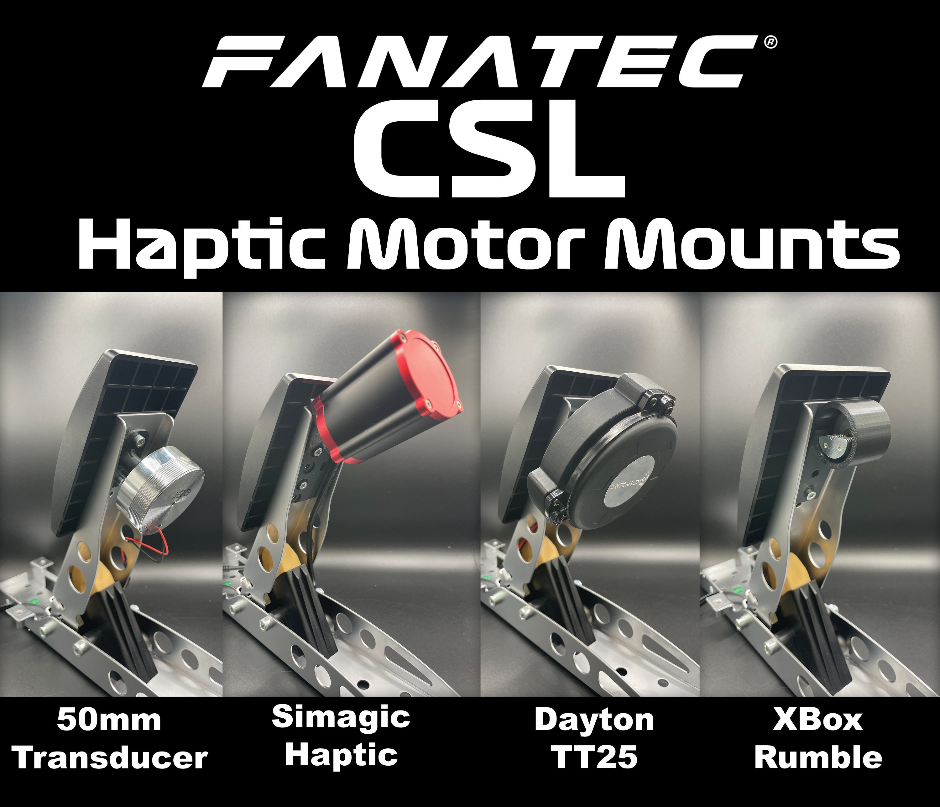 Fanatec CSL Haptic / Rumble/ Bass Shaker Mounts Simagic Dayton