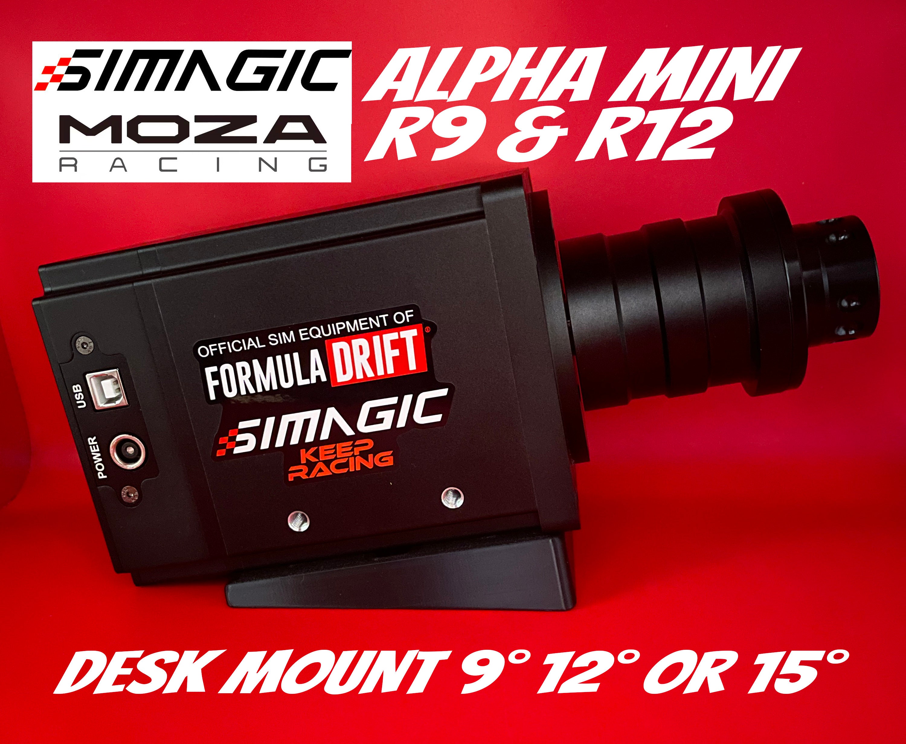 thumbnail image 2 of Angled Rig Or Desk Mount For Simagic Alpha Mini, Moza R9 & R12 – Simagic External Attachment 2 of 6
