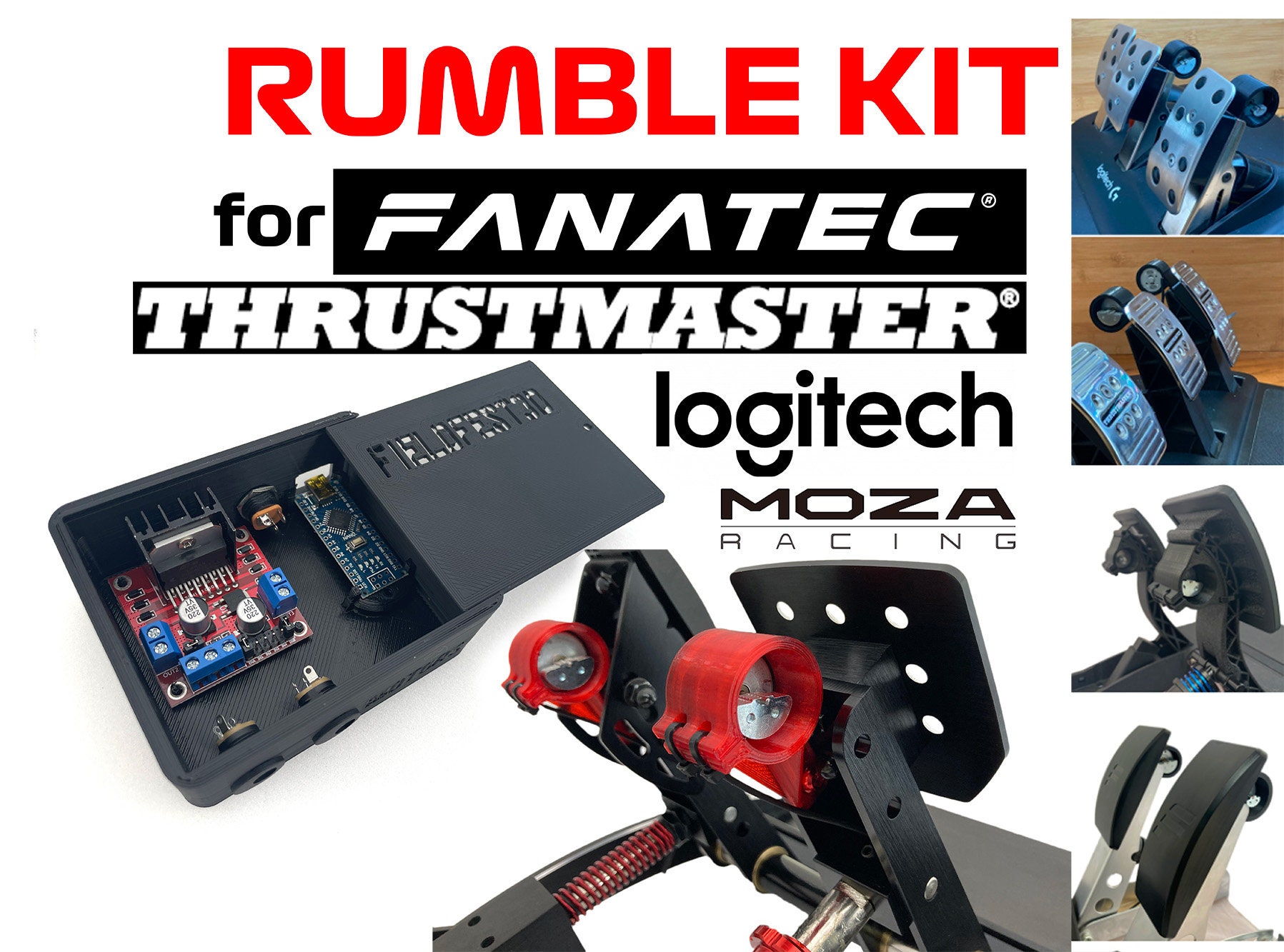 Rumble Kit for Thrustmaster Fanatec Moza and Logitech Pedals Etsy Canada