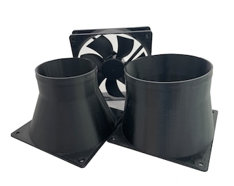 Wind-Simulator 140mm/120mm Ventilator auf 100mm/76mm Reduzierstück Adapter für Sim Racing ShakeIt Wind