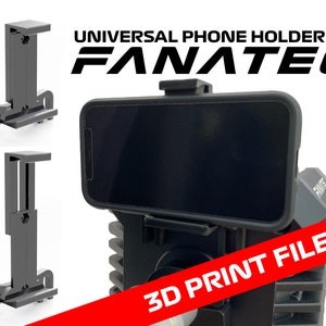 3D Print Files - Universal Fanatec Phone Holder - Clubsport, CSL, Podium, DD etc.