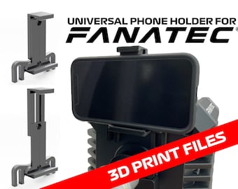 3D Print Files - Universal Fanatec Phone Holder - Clubsport, CSL, Podium, DD etc.