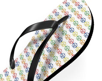 Blockhead NKOTB New Kids on the Block Inspired Flip Flops: Fun Summer Sandals