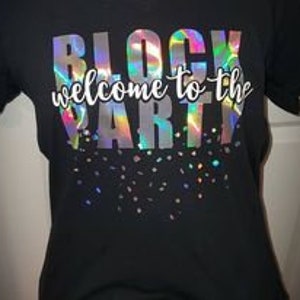 Block Party confetti hologram NKOTB Tee New Kids On The Block