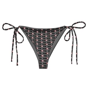 Blockhead Love All-over print recycled string bikini bottom - only the BOTTOM