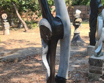 Gymnastics Sculpture On Springstone Rock Carved by Jorum