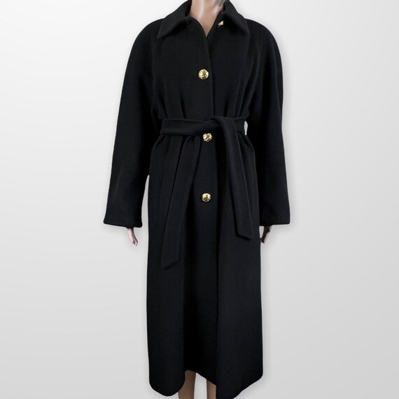 Pure Cashmere Black Coat Pierrette B. Vintage Bel… - image 2