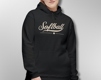 Classic Softball Script Hoodie