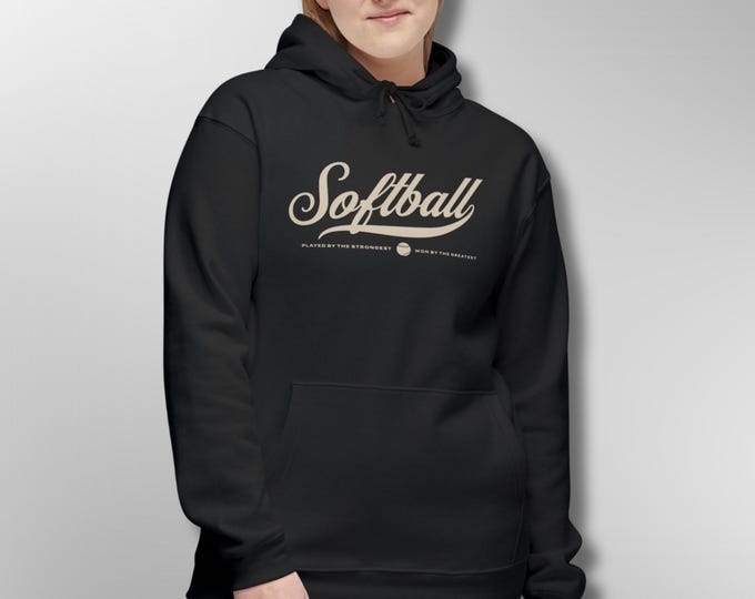 Classic Softball Script Hoodie