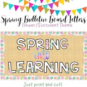 Spring Bulletin board letters