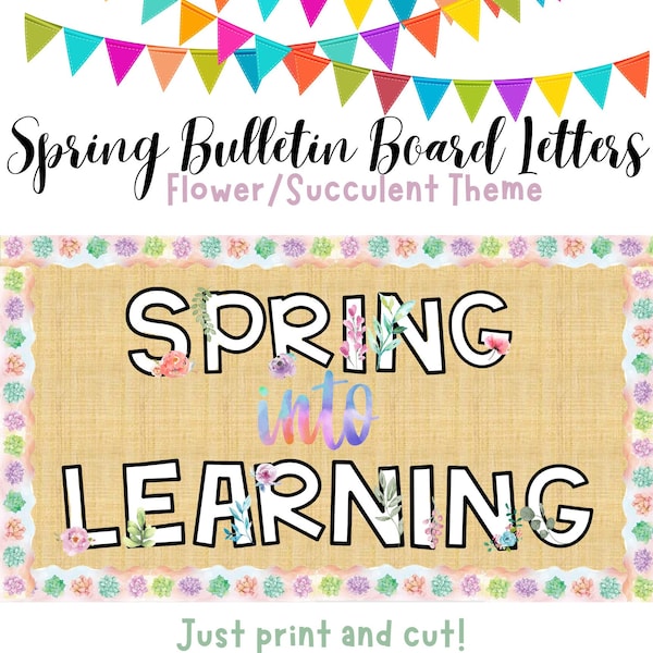 Spring Bulletin board letters
