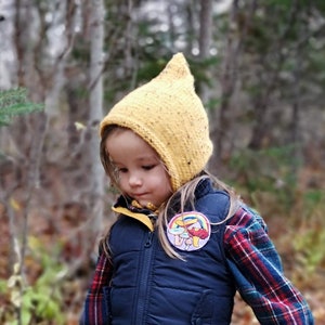 Bonnet bébé lutin en laine 6-12 mois Fabriqué au Canada image 2