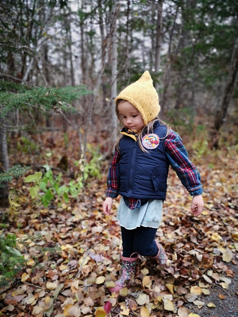 Bonnet bébé lutin en laine 6-12 mois Fabriqué au Canada image 2