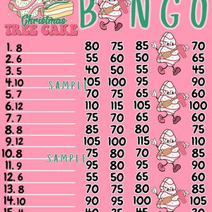 120 WTA Bingo Board