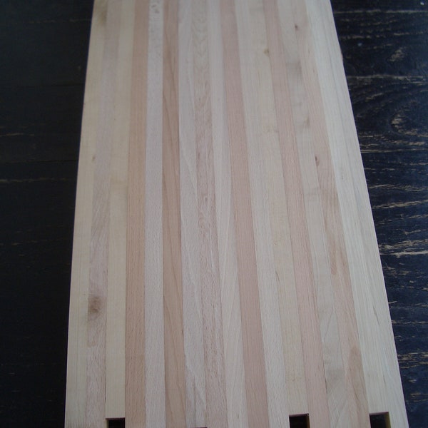 16 mm verleimte Platte aus dünnen Leisten  ca. 33 x 80 cm cm Massivholz